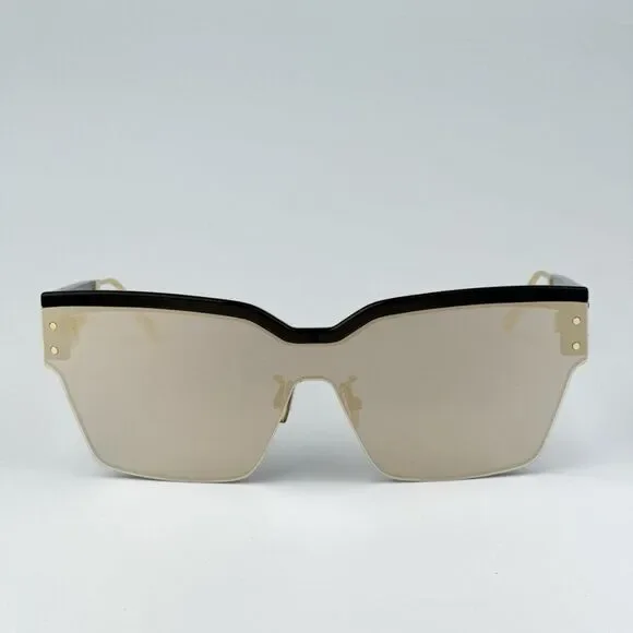 NEW Dior DIORCLUB M4U 55A5 Black Pale Smoke Mirrored Unisex Shield Sunglasses